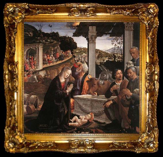 framed  Domenico Ghirlandaio Adoration of the Shepherds, ta009-2